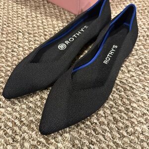 Rothy's Black Women's Pointed Toe Flats